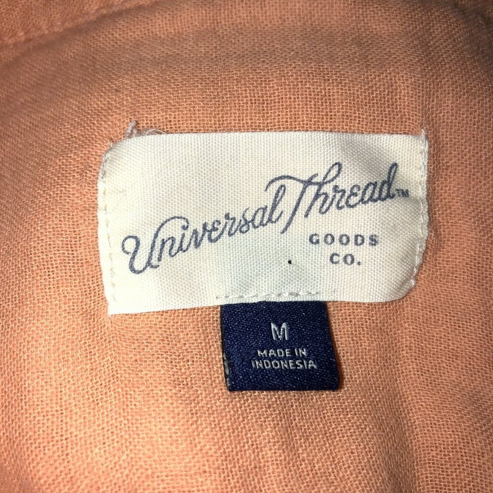 Universal Thread Womens Medium Peach Gauzy Crepe Long Sleeve Shirt Size M - Picture 8 of 11